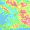 Топографическая карта Миляс, высота, рельеф