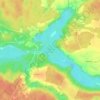 Топографическая карта Поддубское озеро, высота, рельеф