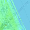 Топографическая карта Daytona Beach, высота, рельеф