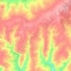 Топографическая карта Утар-Атынское сельское поселение, высота, рельеф