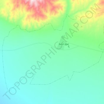 Топографическая карта Берт-Дагский сумон, высота, рельеф