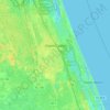 Топографическая карта Palm Coast, высота, рельеф