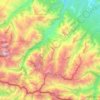 Топографическая карта сельское поселение Верхняя Балкария, высота, рельеф