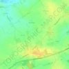 Топографическая карта Fournes-en-Weppes, высота, рельеф