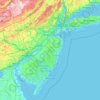 Топографическая карта New Jersey, высота, рельеф