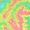 Топографическая карта Pragelato, высота, рельеф