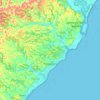 Топографическая карта Paripueira, высота, рельеф