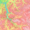 Топографическая карта Челушманское сельское поселение, высота, рельеф