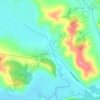Топографическая карта Ускуч, высота, рельеф