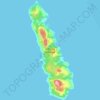 Топографическая карта остров Гогланд, высота, рельеф