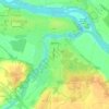 Топографическая карта Дисна, высота, рельеф