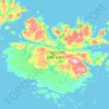 Топографическая карта Loks Land Island, высота, рельеф