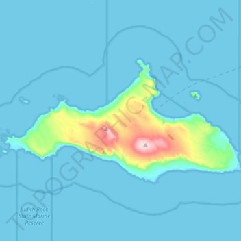 Топографическая карта San Miguel Island, высота, рельеф