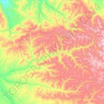 Топографическая карта Моренский сумон, высота, рельеф