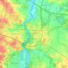 Топографическая карта Згожелец, высота, рельеф