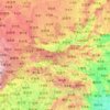 Топографическая карта 秦岭, высота, рельеф