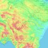 Топографическая карта Basilicata, высота, рельеф