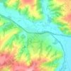 Топографическая карта Чайковская, высота, рельеф