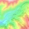 Топографическая карта Ак-Тюз, высота, рельеф