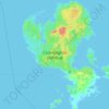 Топографическая карта Соловецкий остров, высота, рельеф