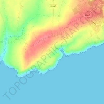 Топографическая карта Portally, высота, рельеф
