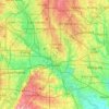 Топографическая карта Даллас, высота, рельеф