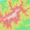 Топографическая карта 太白山, высота, рельеф