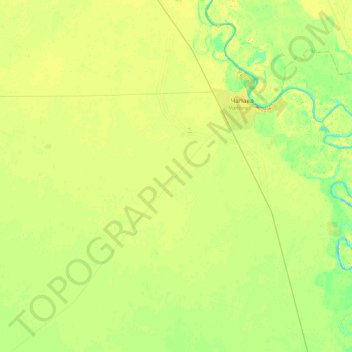 Топографическая карта Чапаевский сельский округ, высота, рельеф
