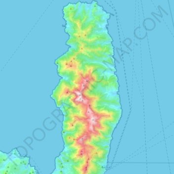 Топографическая карта Cap Corse, высота, рельеф