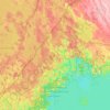 Топографическая карта Сортавальский район, высота, рельеф