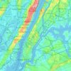 Топографическая карта Манхэттен, высота, рельеф