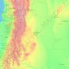 Топографическая карта Мендоса, высота, рельеф