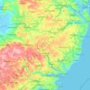 Топографическая карта Suffolk, высота, рельеф