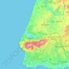 Топографическая карта Parque Natural de Sintra-Cascais, высота, рельеф