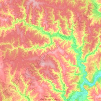 Топографическая карта Нердва, высота, рельеф
