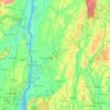Топографическая карта Dutchess County, высота, рельеф