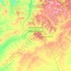 Топографическая карта Улан-Батор, высота, рельеф