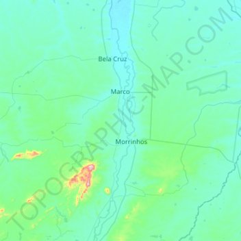 Топографическая карта Marco, высота, рельеф