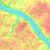 Топографическая карта городское поселение Тутаев, высота, рельеф