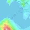 Топографическая карта бухта Врангеля, высота, рельеф