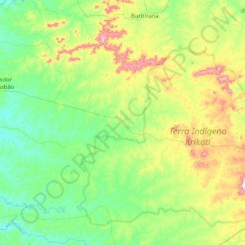 Топографическая карта Montes Altos, высота, рельеф