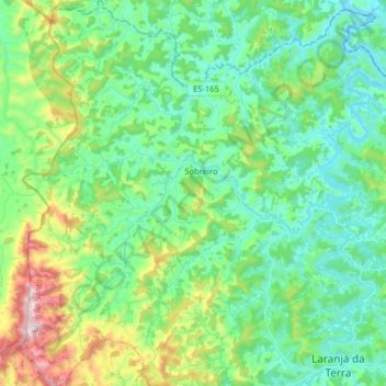 Топографическая карта Sobreiro, высота, рельеф