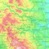 Топографическая карта West Yorkshire, высота, рельеф