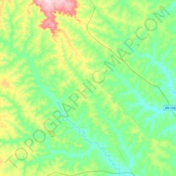 Топографическая карта Alto Santana, высота, рельеф