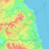 Топографическая карта Northumberland, высота, рельеф