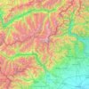 Топографическая карта Walliser Alpen, высота, рельеф