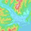 Топографическая карта Терней, высота, рельеф