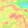 Топографическая карта Агры, высота, рельеф