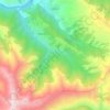 Топографическая карта Ведучинское сельское поселение, высота, рельеф