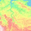 Топографическая карта Саскылахский национальный наслег, высота, рельеф